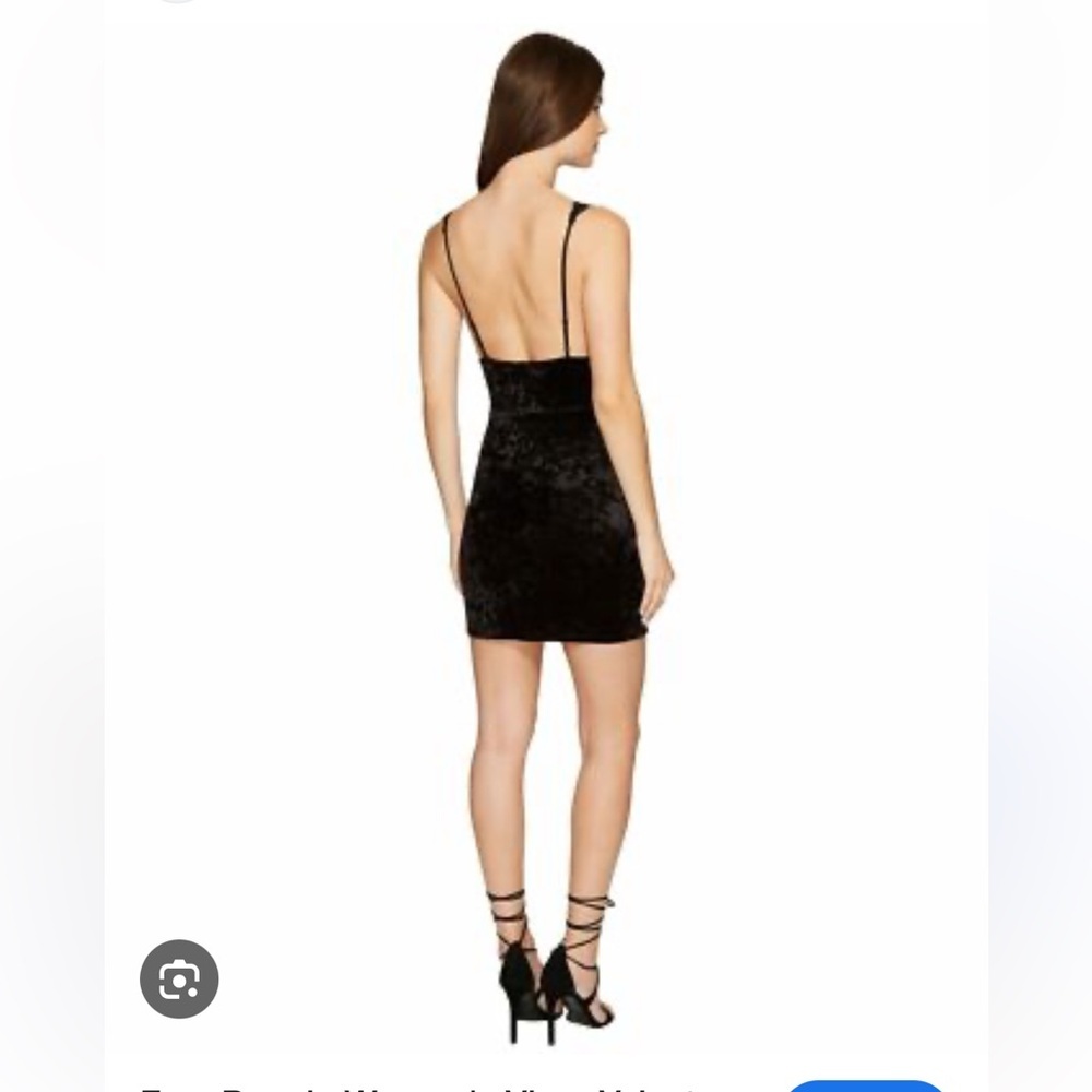 Intimately Free People Viper Velvet Bodycon Dress Black Lace Detail - Picture 2 of 7
